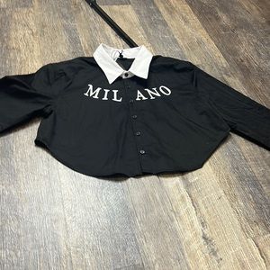 Milano Crop Button Down